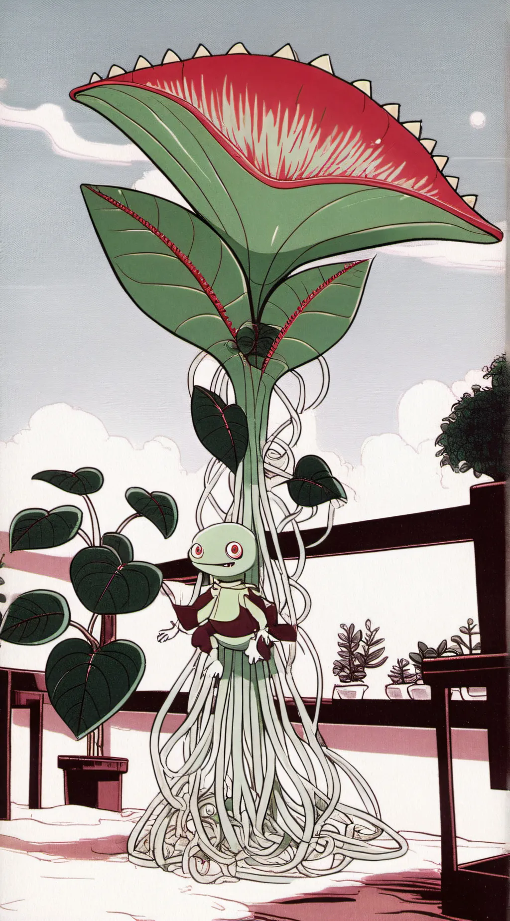 ai character: Venus Fly Trap background