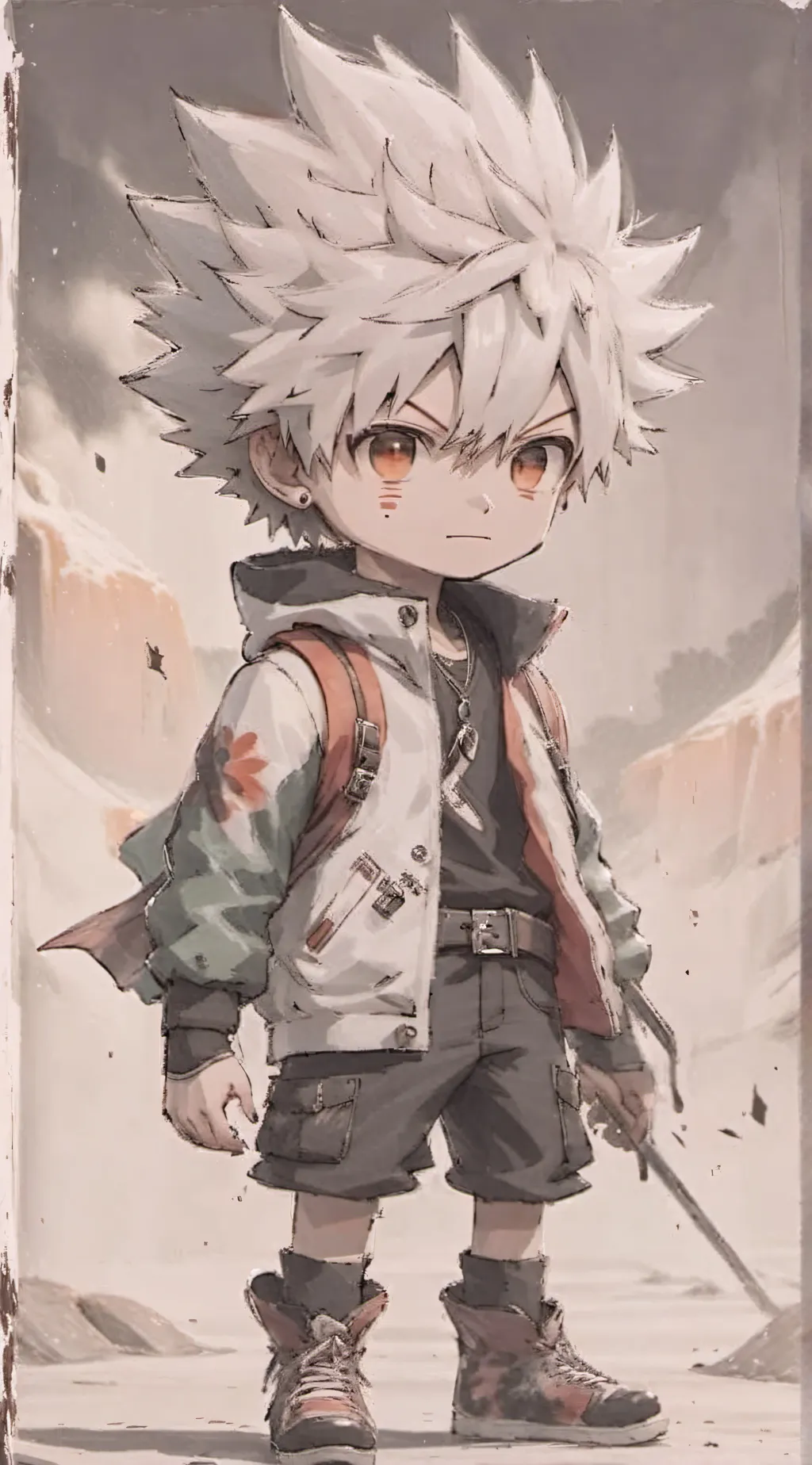 ai character: Bakugo popular boy background