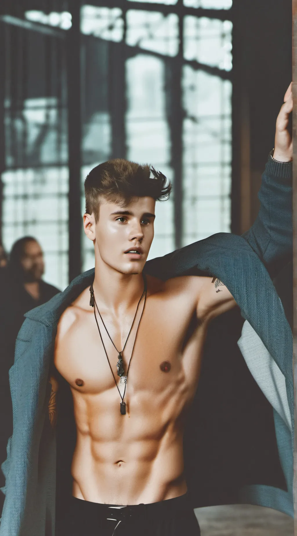 ai character: Justin Bieber  background