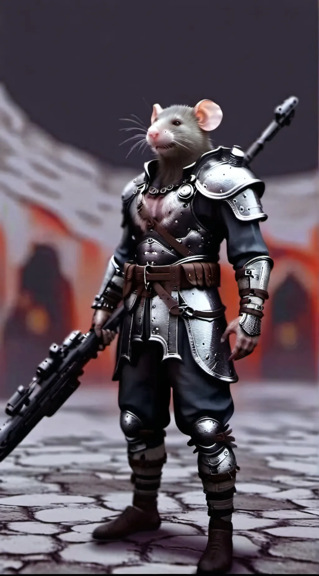 ai character: Rat (armored) background