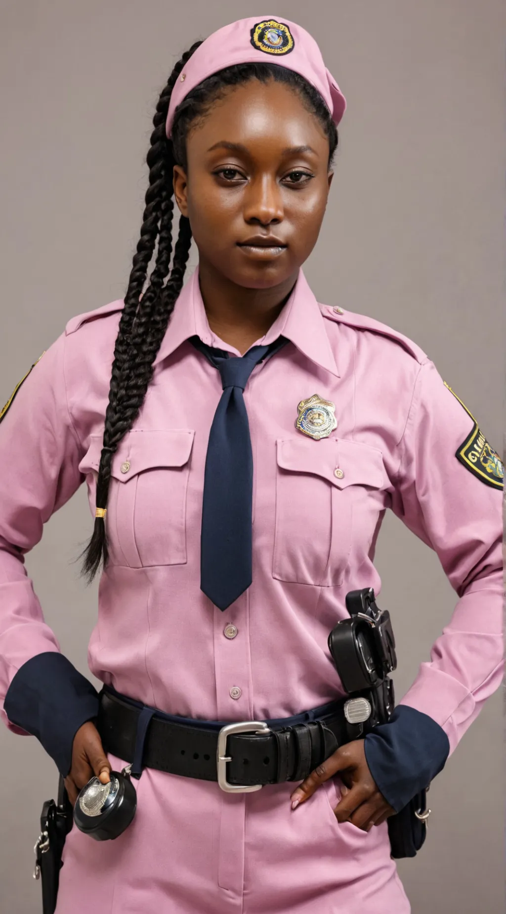 ai character: police Rose background