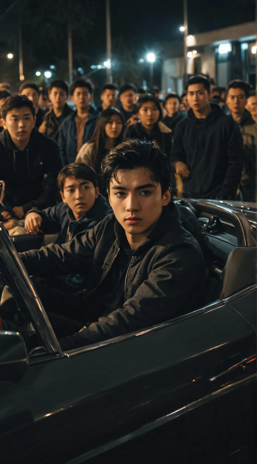 ai character: car boy background