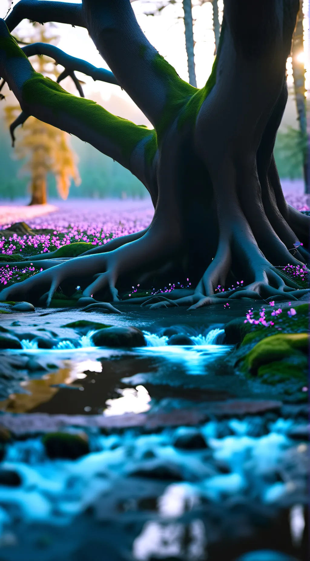 ai character: I'M BACK!!! YES! background