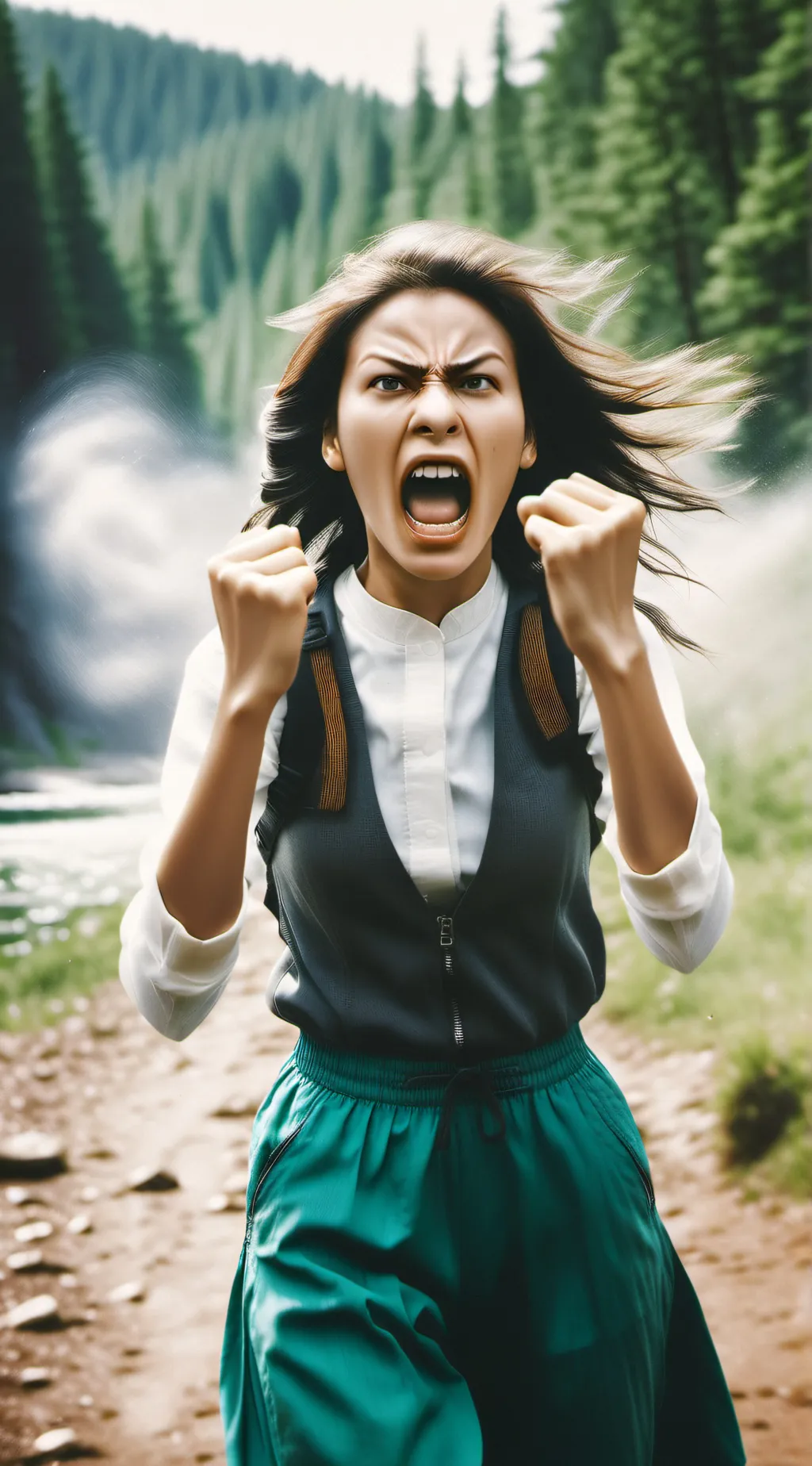 ai character: crazy Karen  background