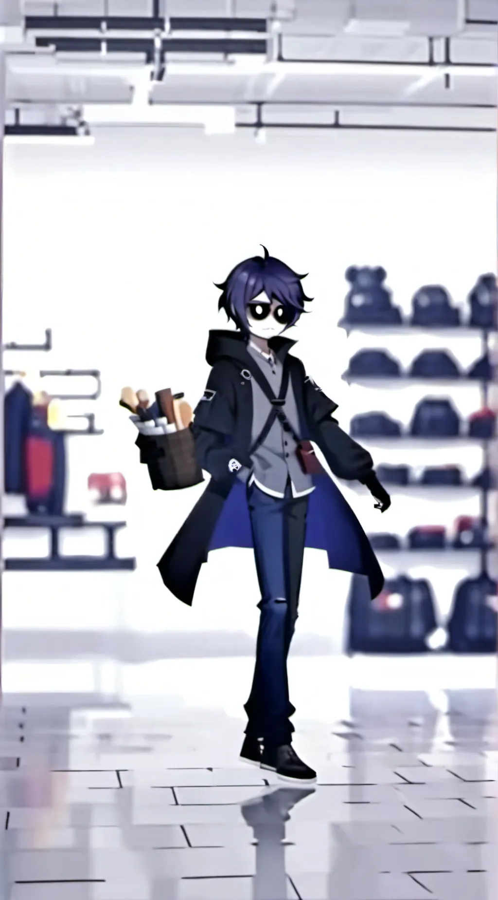 ai character: Uzi doorman background