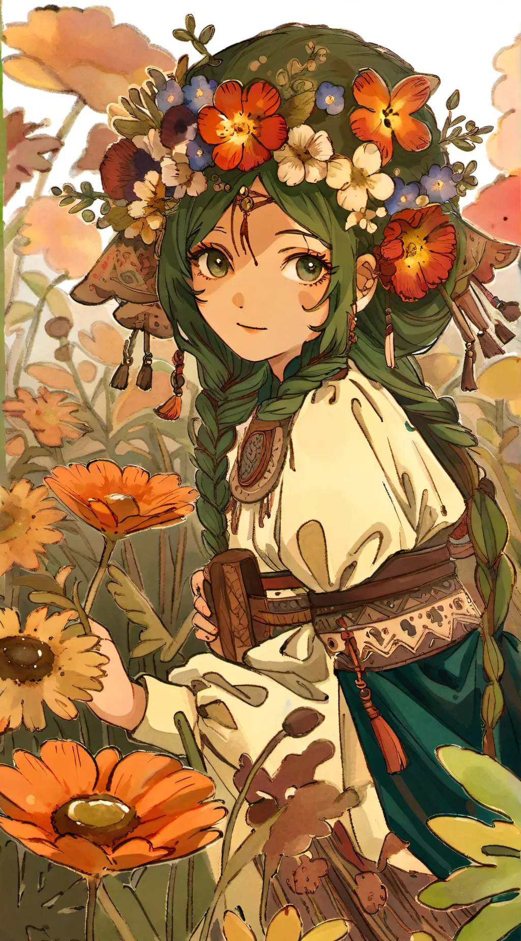 ai character: Grass roots background