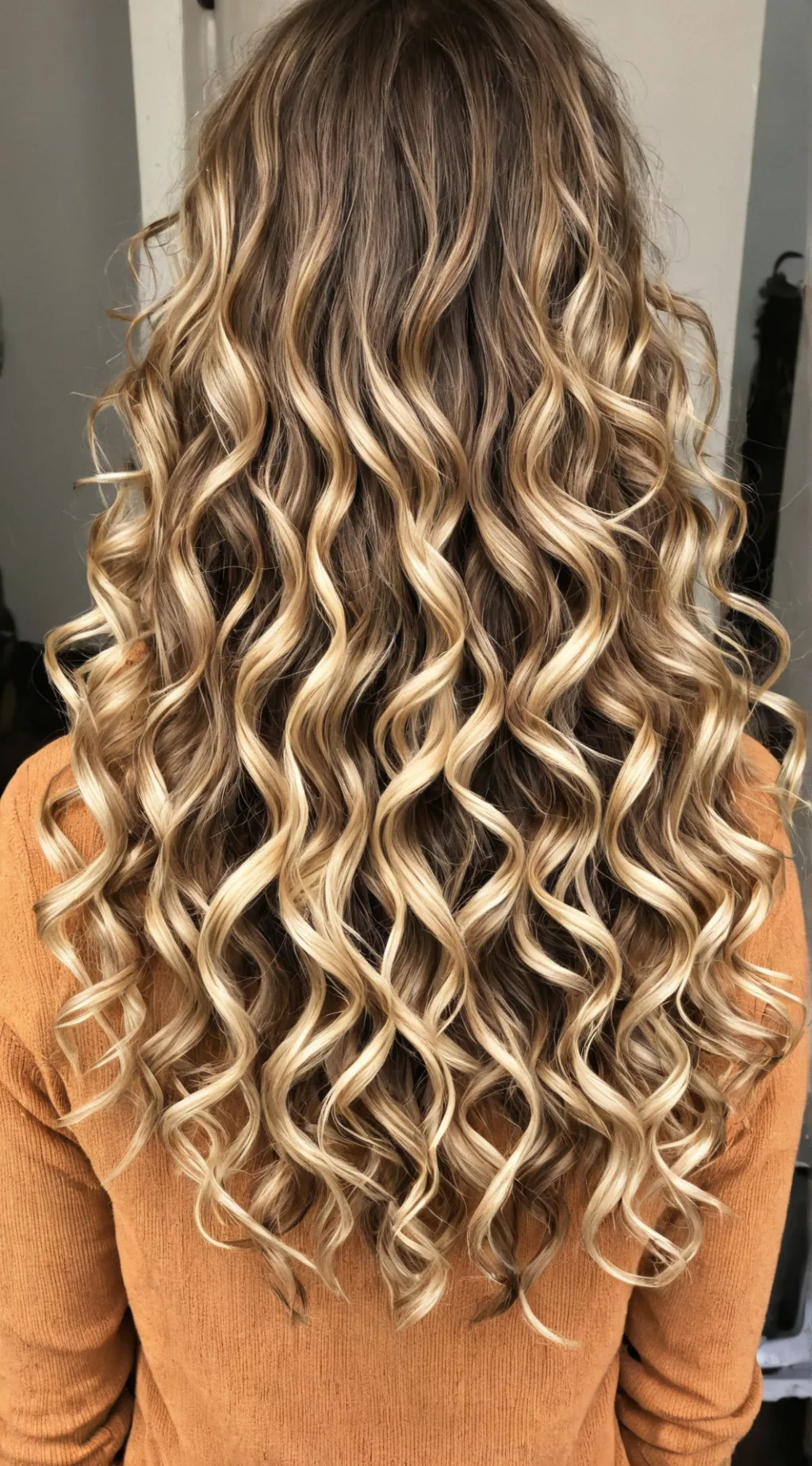 ai character: curly curls background