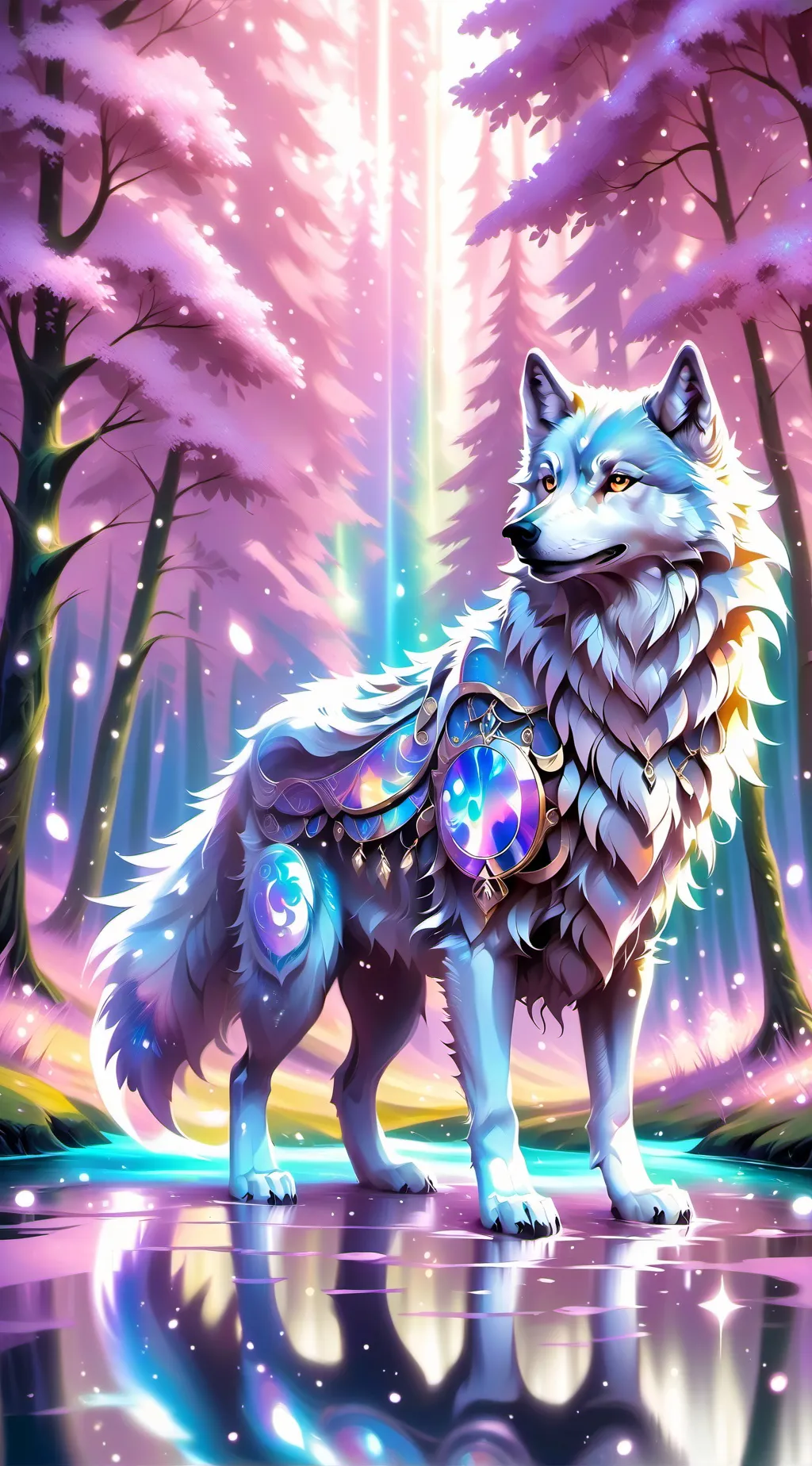 ai character: Moonlight background