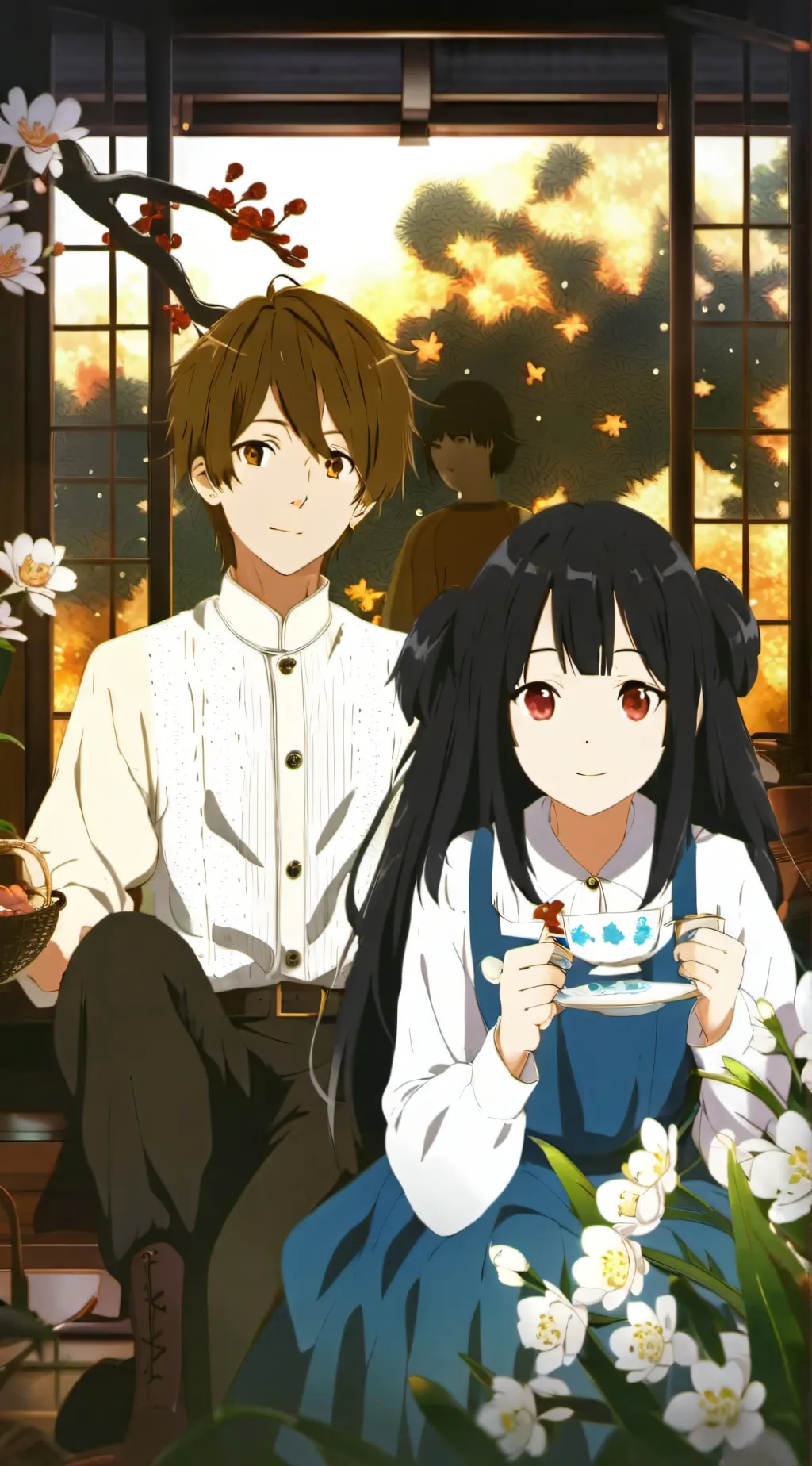 ai character: alex,tu  y lara background