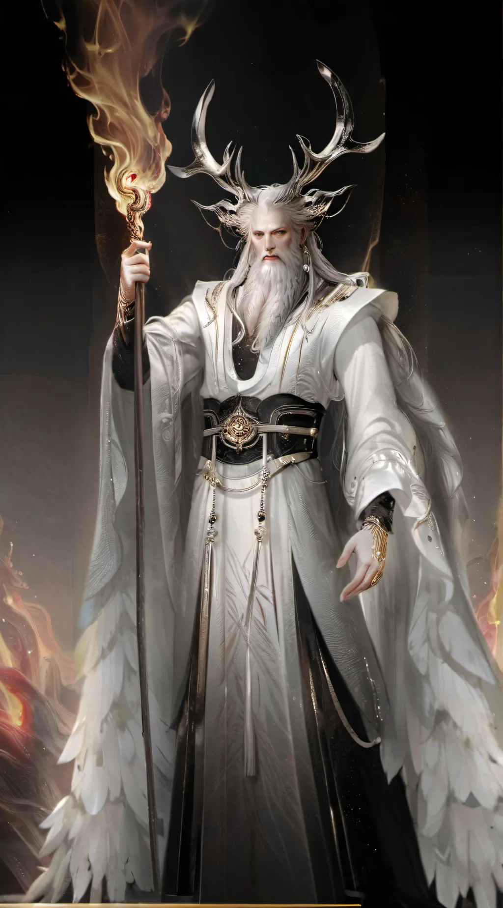 ai character: god of the fire background