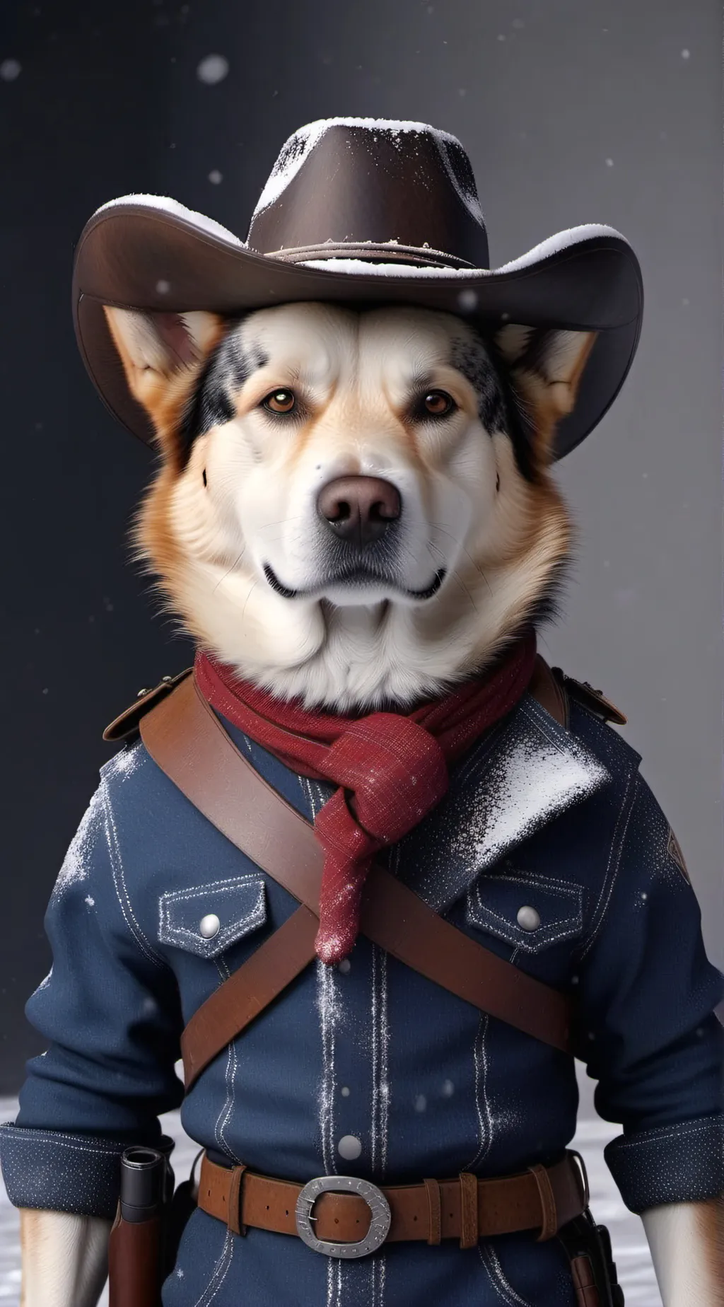 ai character: dog Marston  background