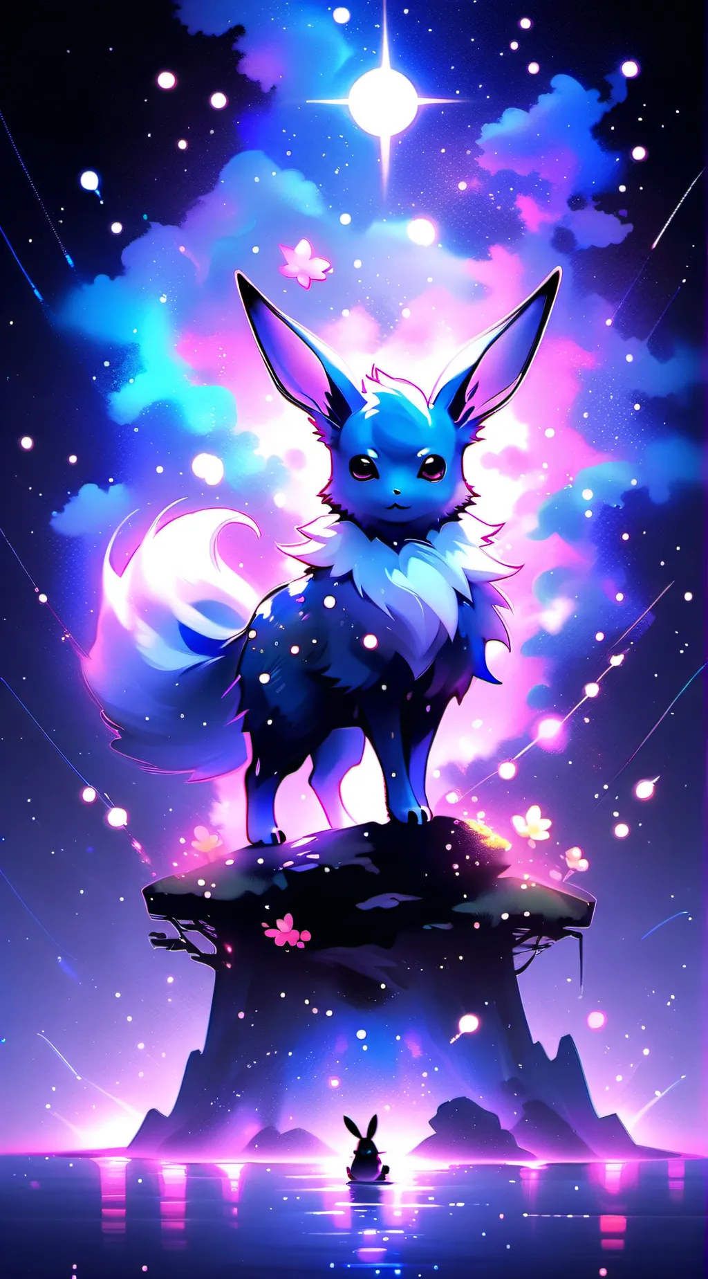 ai character: Shiny Eevee background