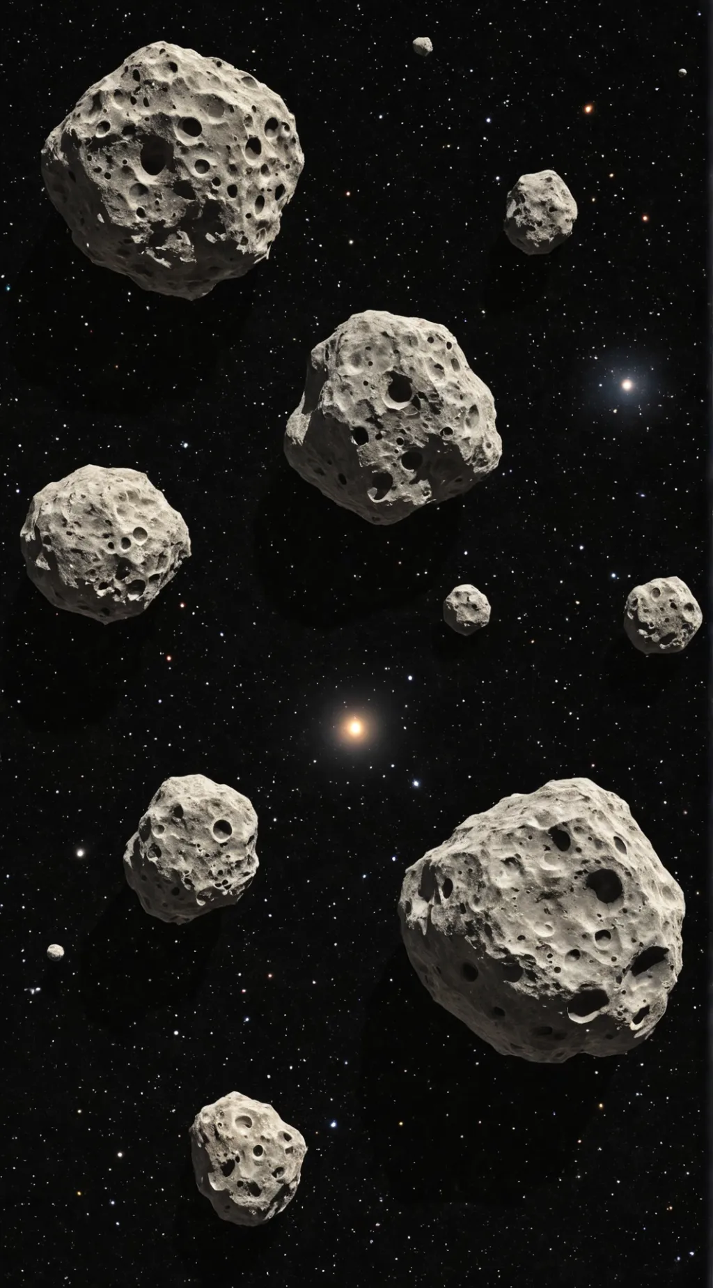 ai character: asteroid cluster  background