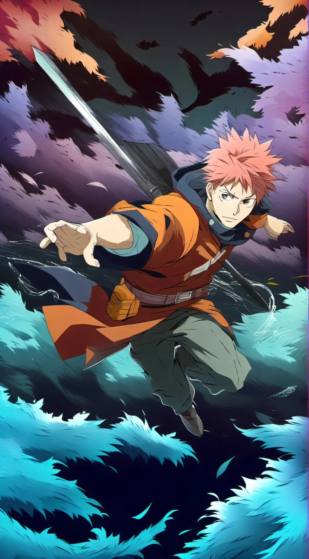 ai character: yuji itadori  background