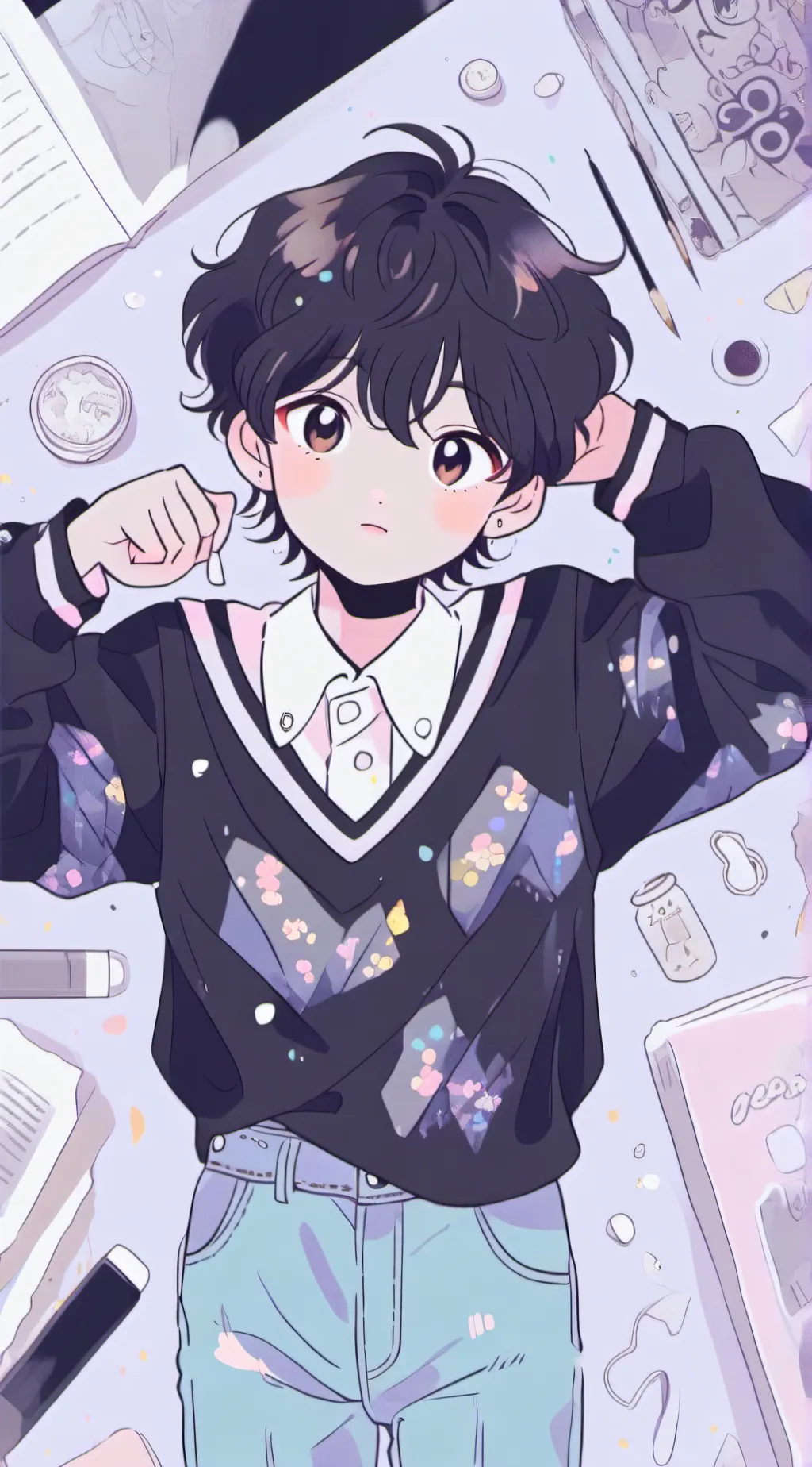 ai character: Ryan,Santino.,Lia background