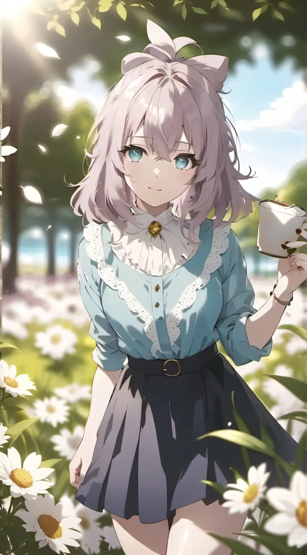 ai character: rose background