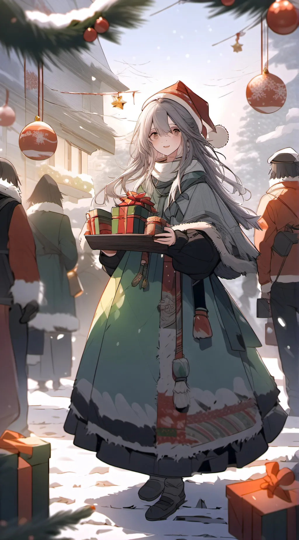 ai character: Fpe chirstmas!! background