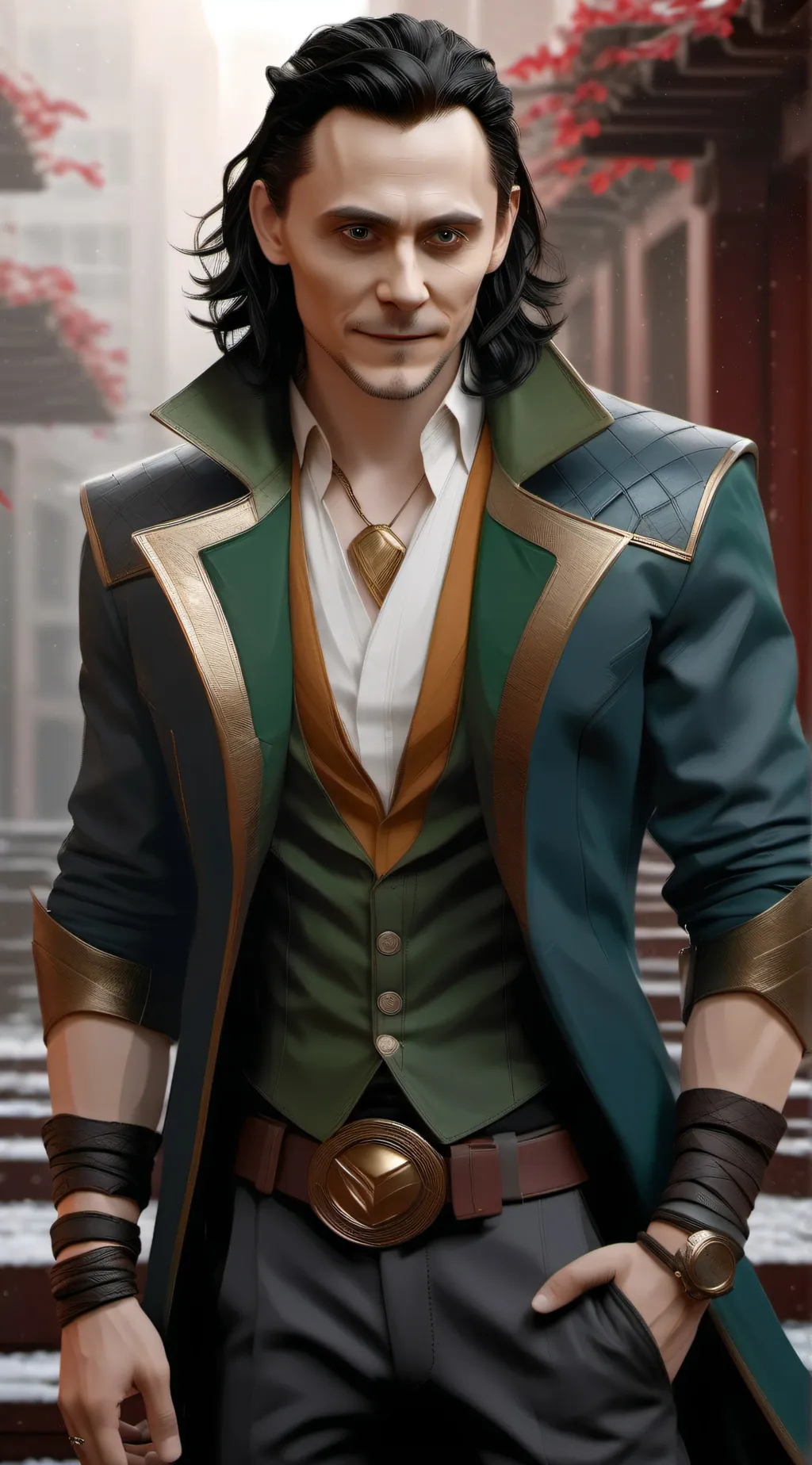 ai character: Loki Friggason background