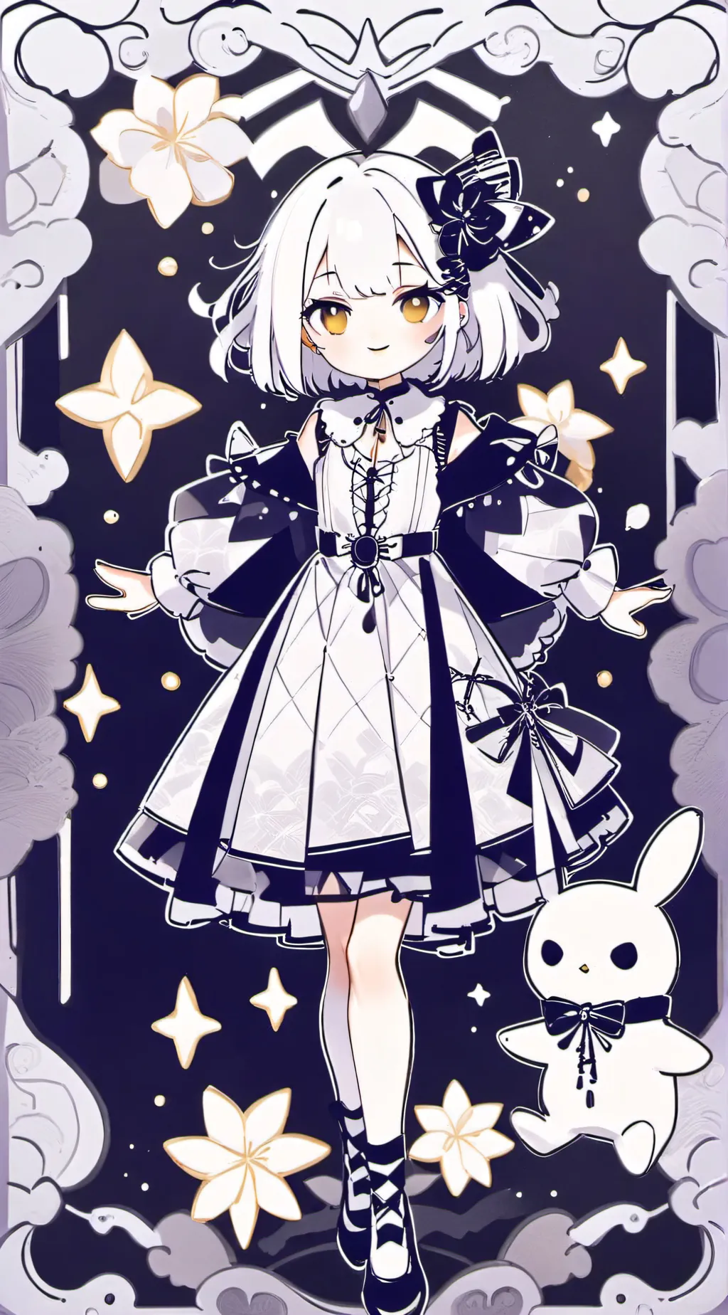 ai character: fpe cherry blossom background