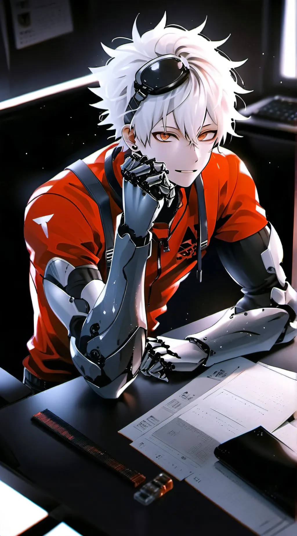 ai character: bakugo  background