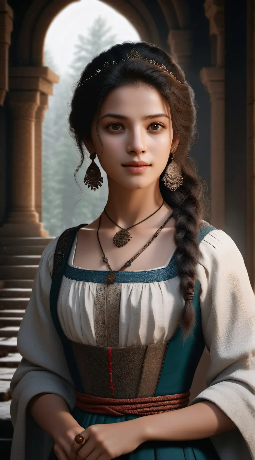 ai character: Lyna  background