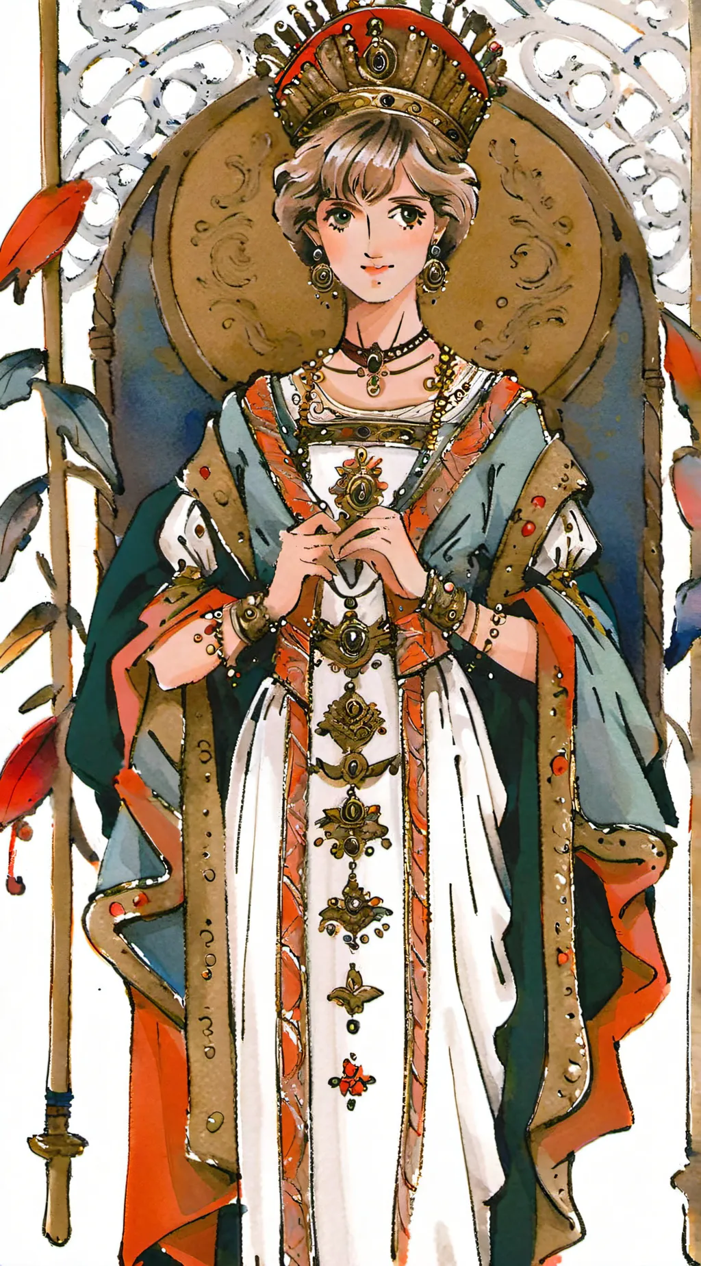 ai character: lady Diana.....  background