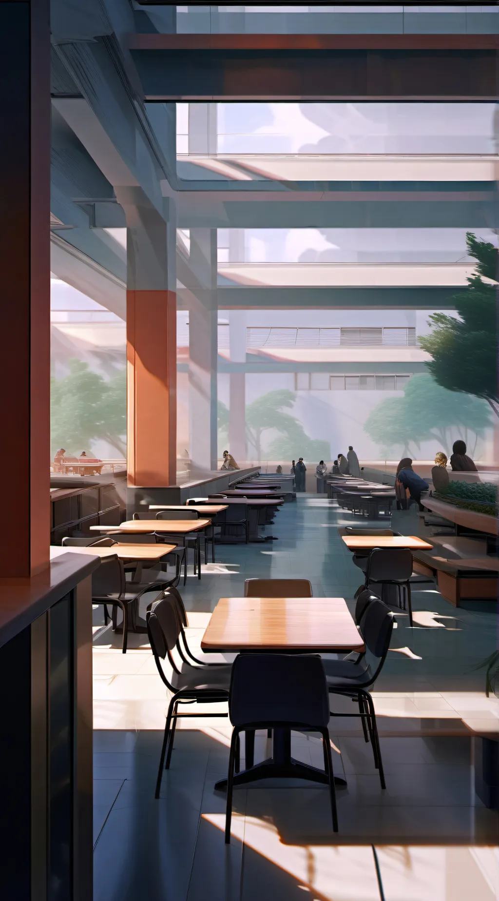 ai character: MHA lunch background