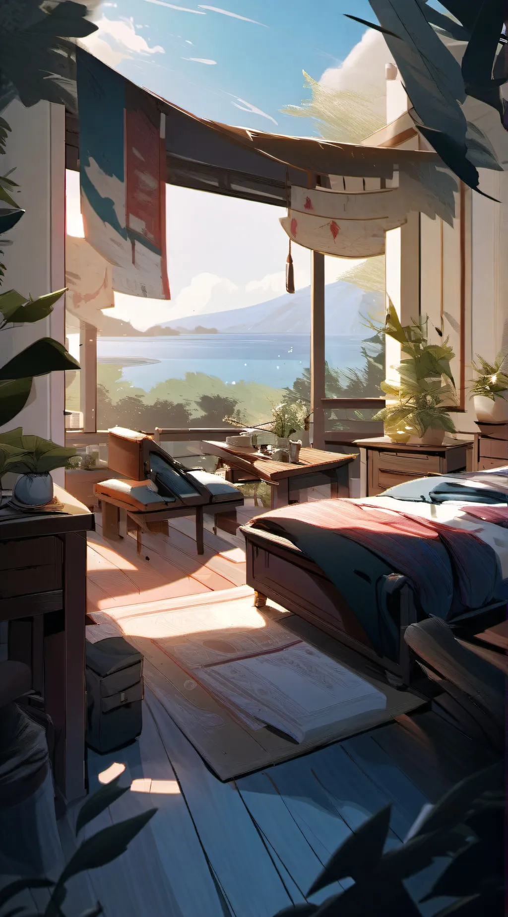 ai character: LOV sleepover background