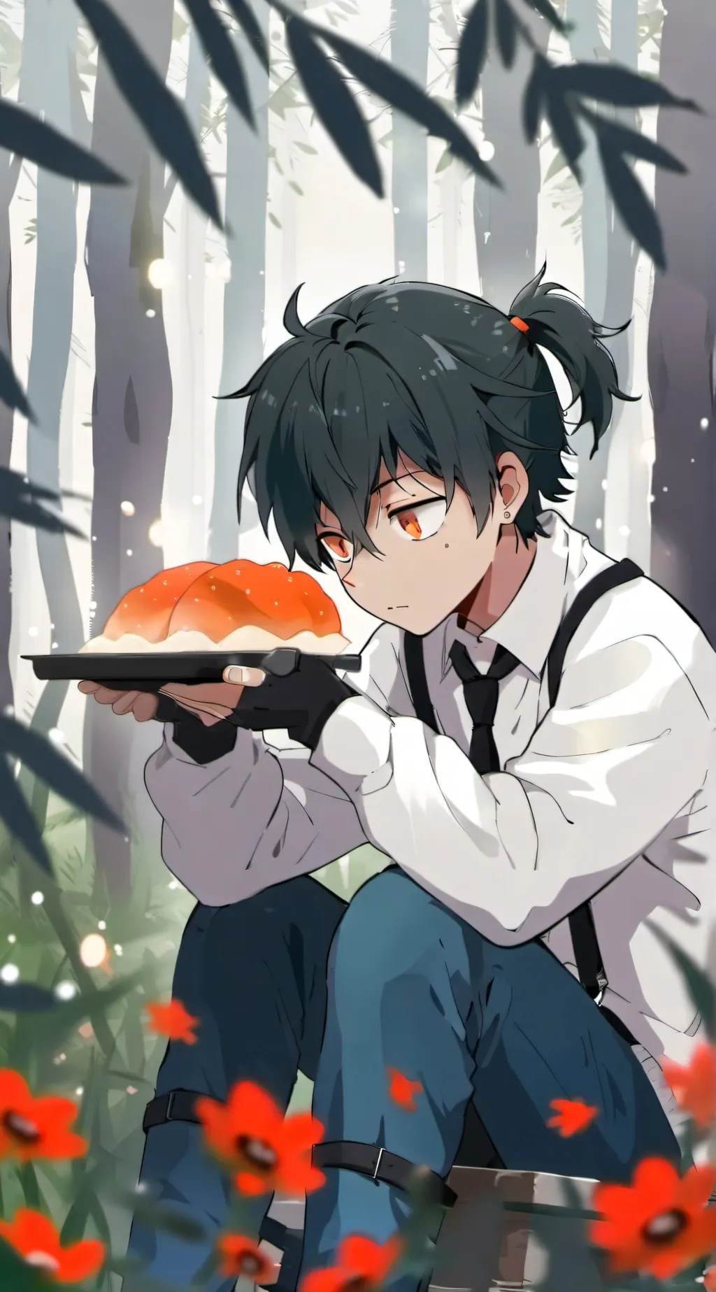 ai character: deku little brothe background