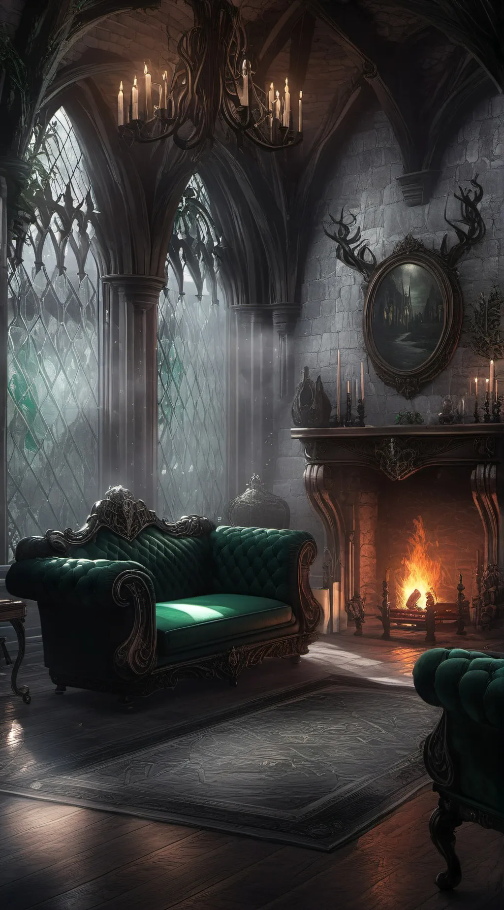 ai character: Hogwarts  background