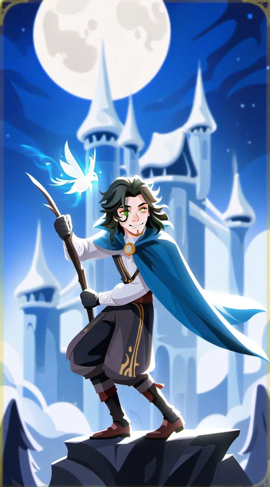 ai character: UPPERMOON WITH you background