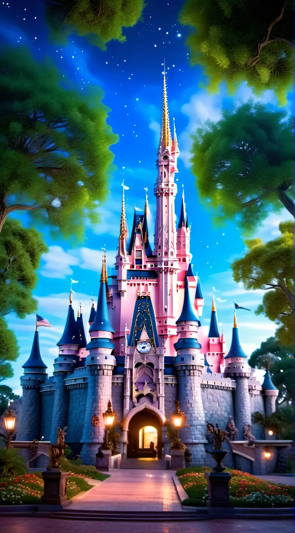 ai character: Kny Disney Land! background