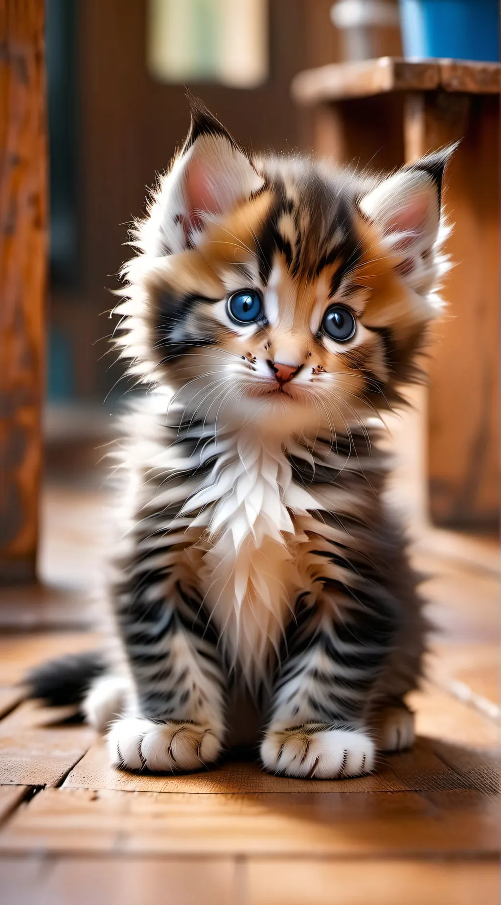 ai character: Sad kitten background