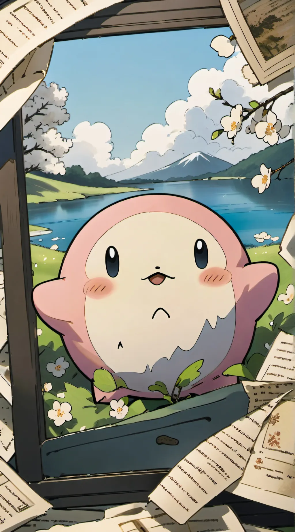 ai character: Kirby and friends! background