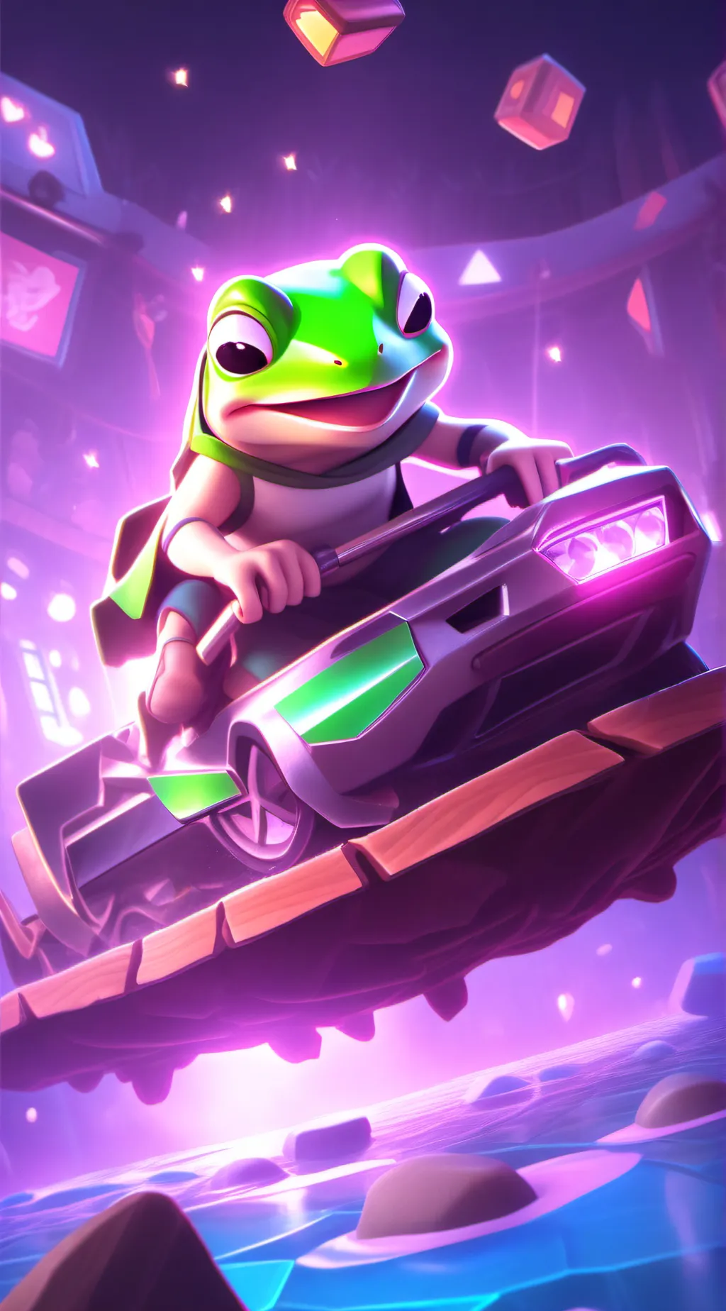 ai character: frog background