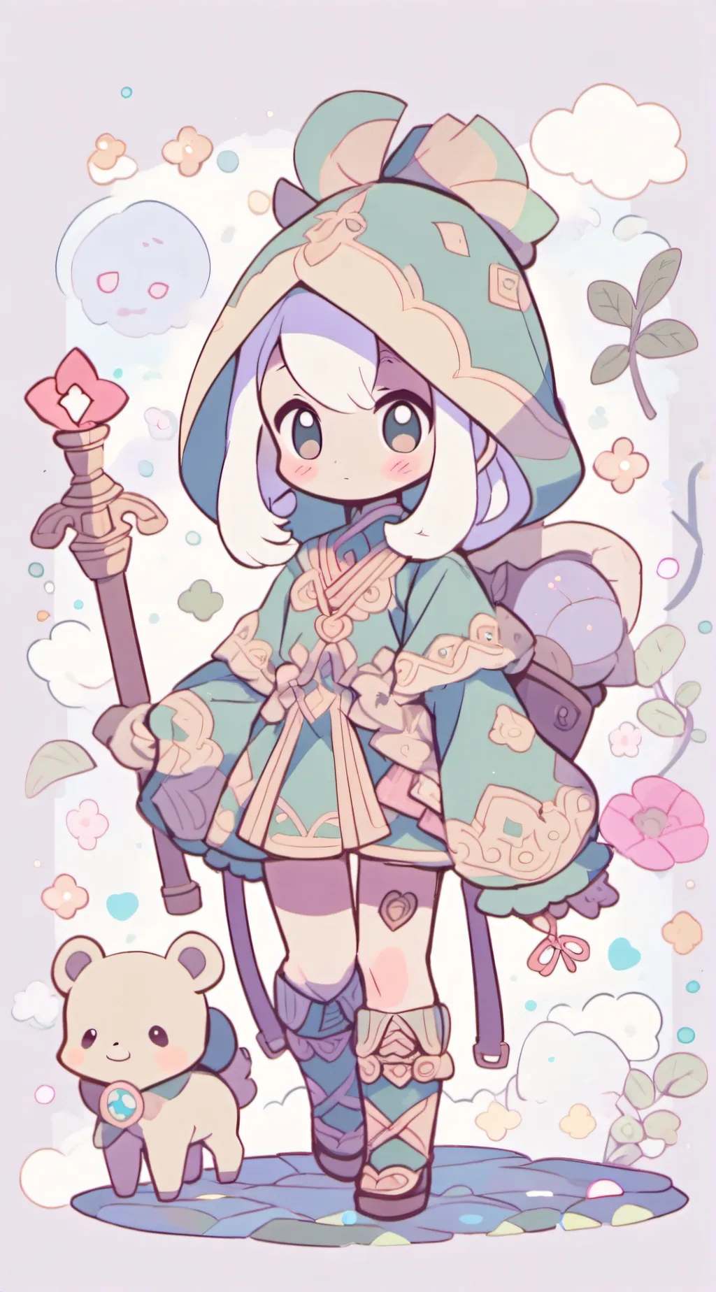 ai character: Dandys world (KIDS background