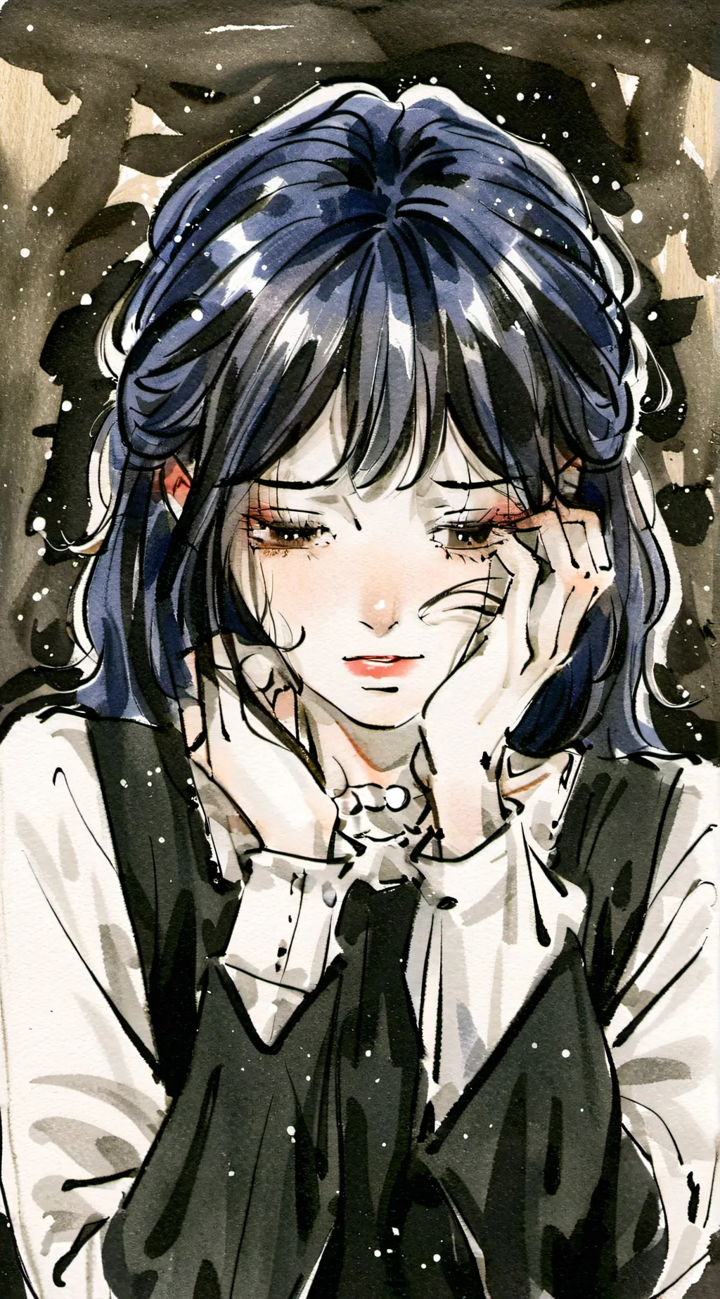 ai character: Violet background