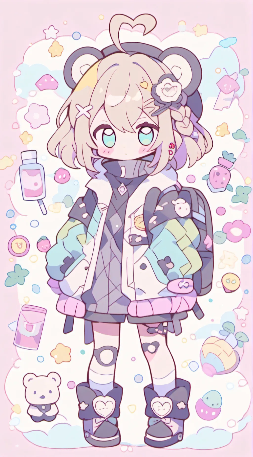 ai character: •Mha lost• background