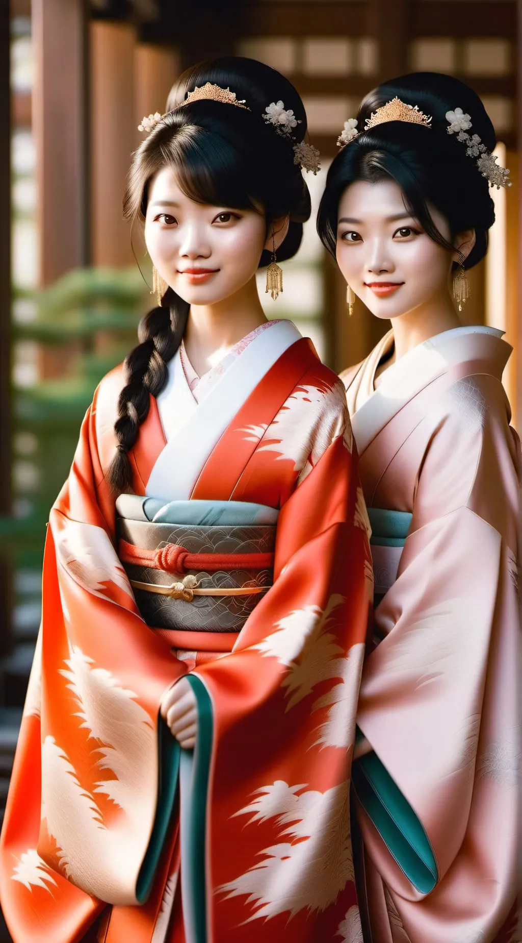 ai character: Sadako and Asuka background