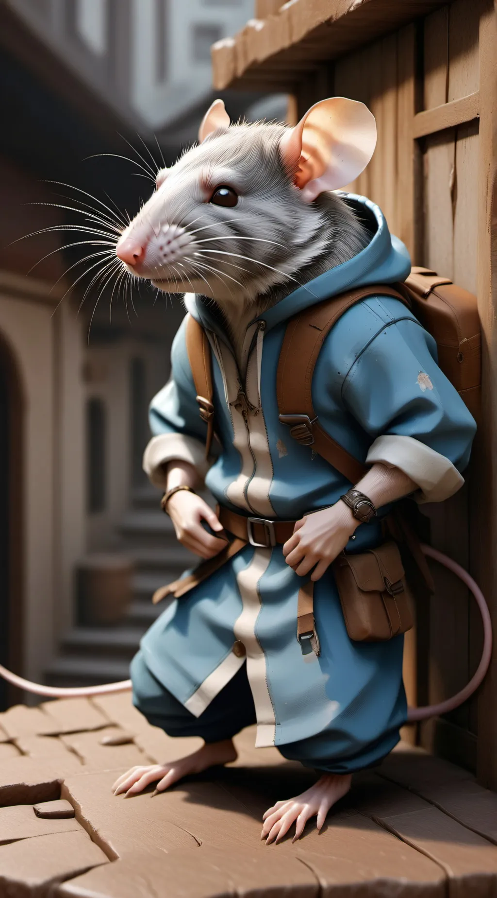 ai character: Ratty baba background