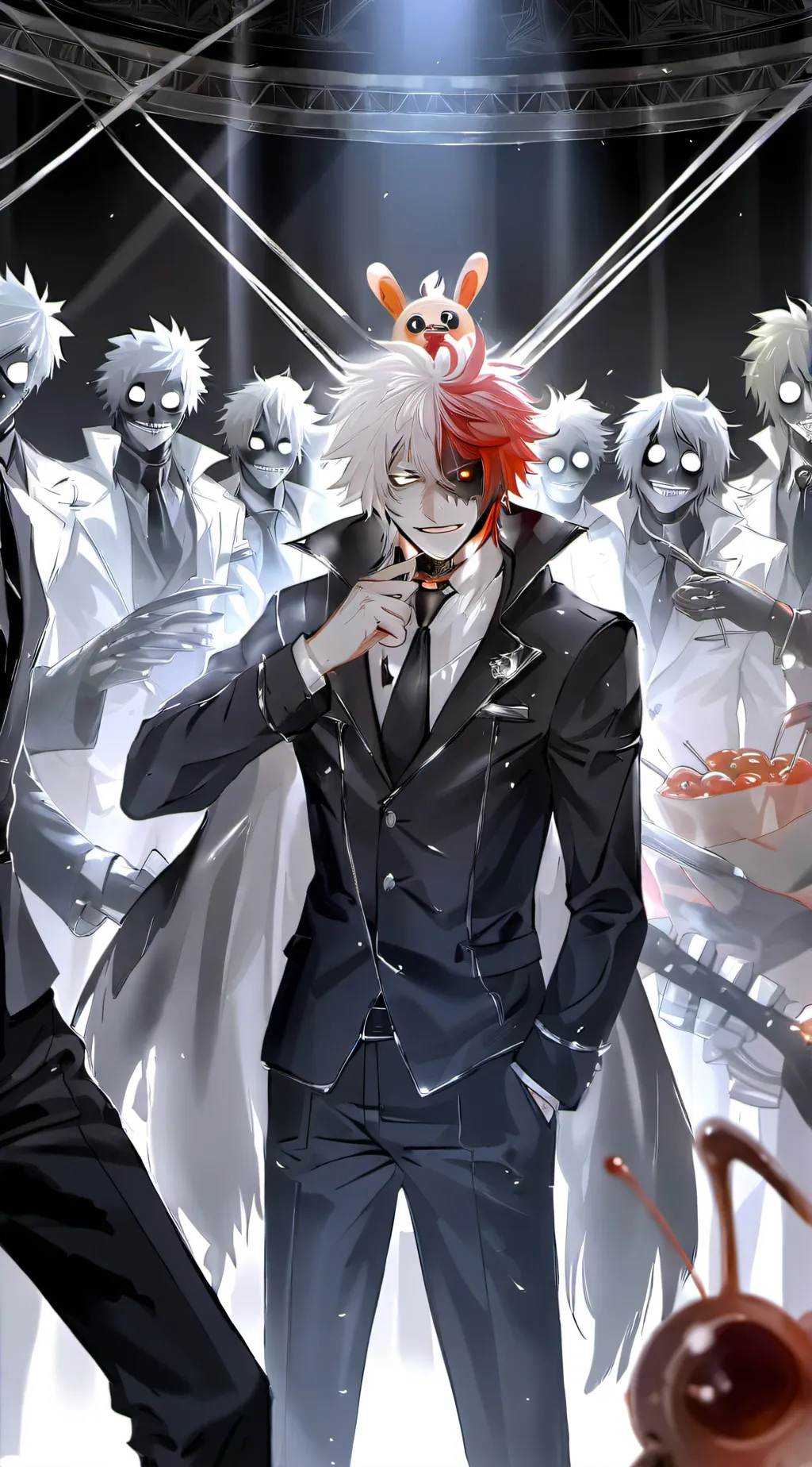 ai character: bakugo as fnaf  background