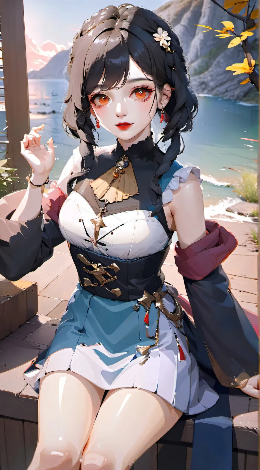 ai character: miss circle background