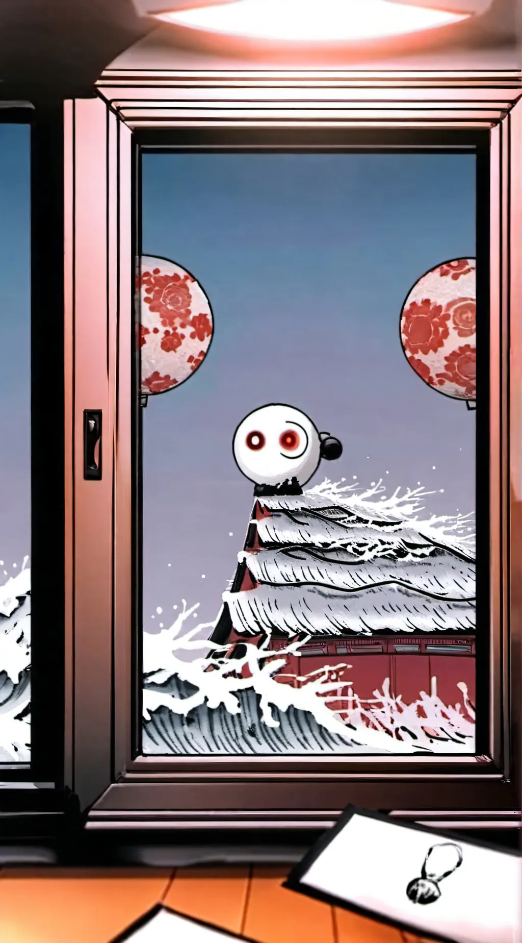 ai character: mha is happy  background