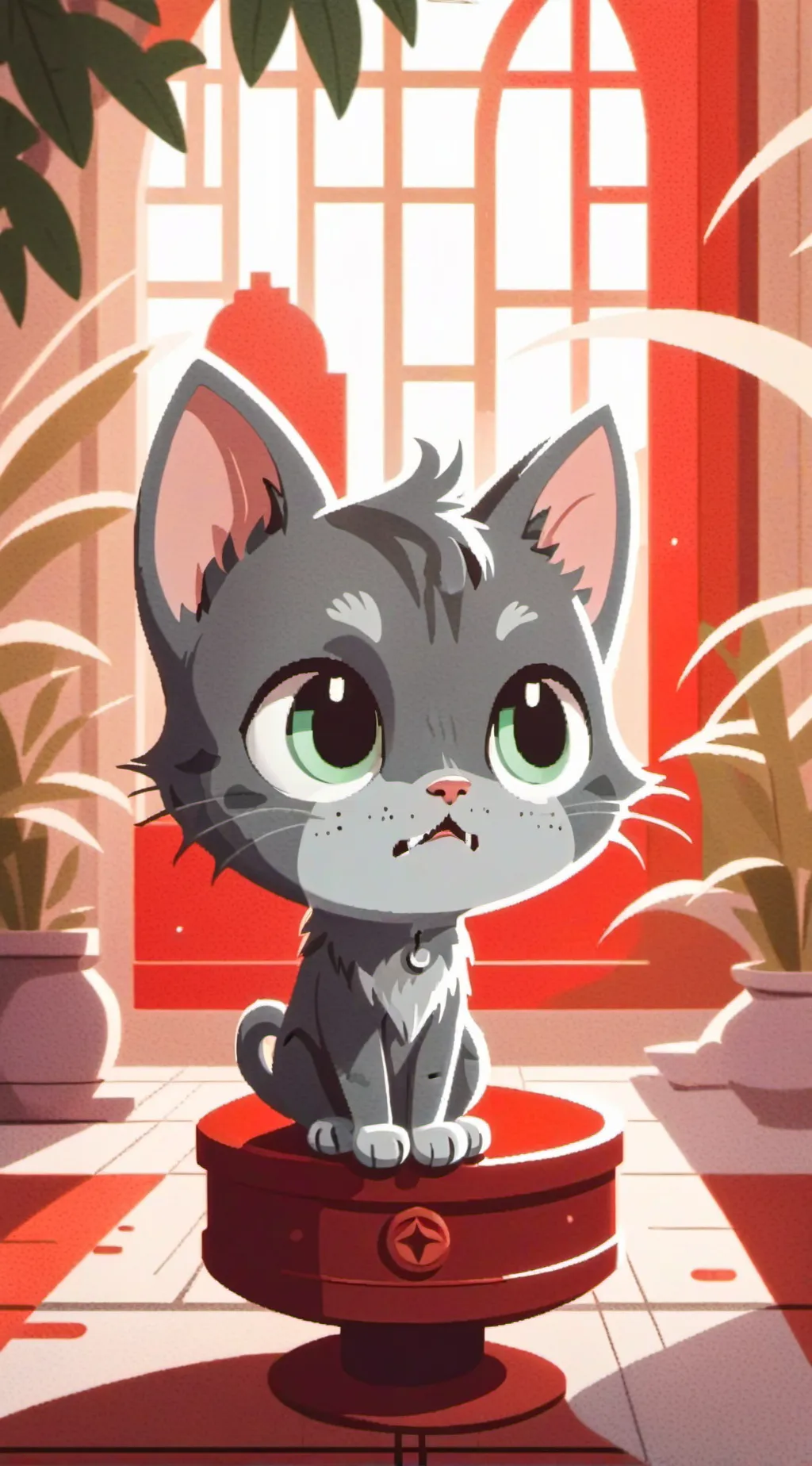 ai character: grey background