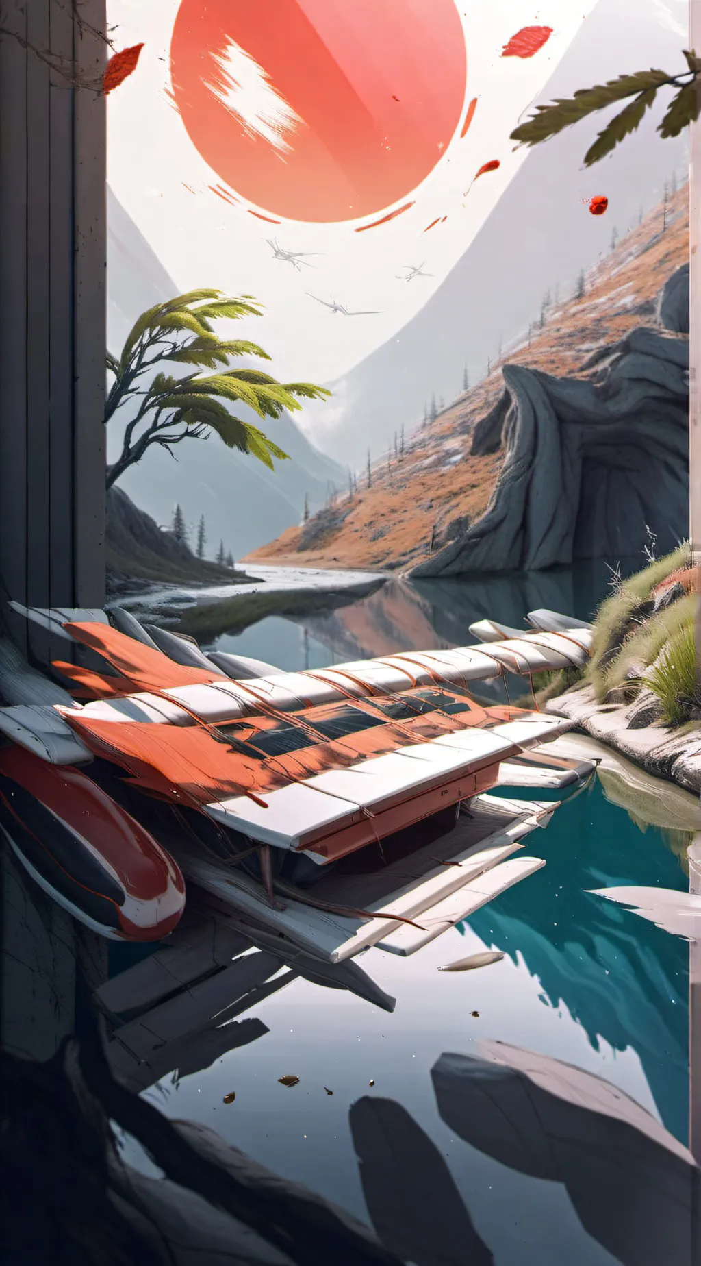 ai character: Magical forest background