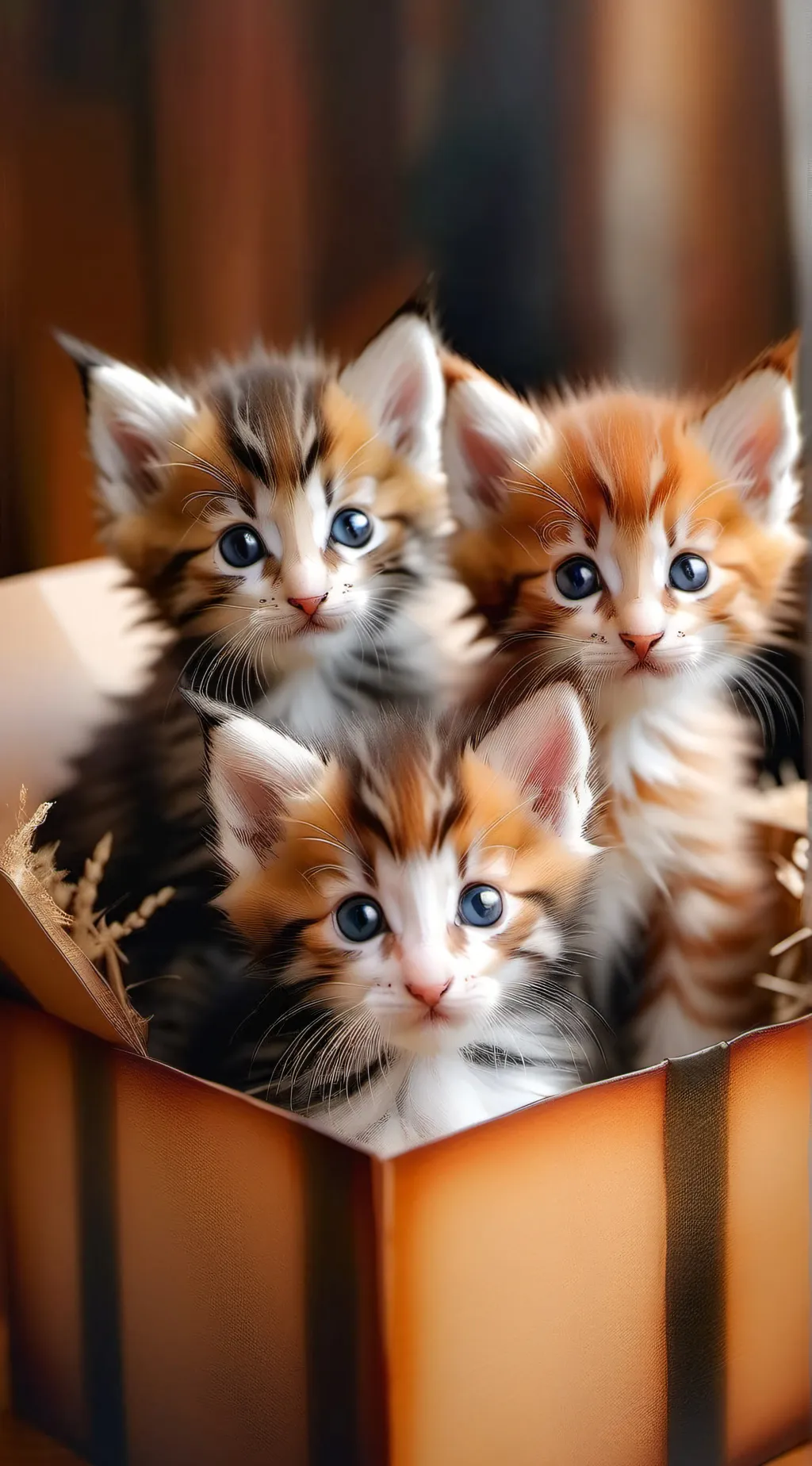 ai character: 3 kittens background