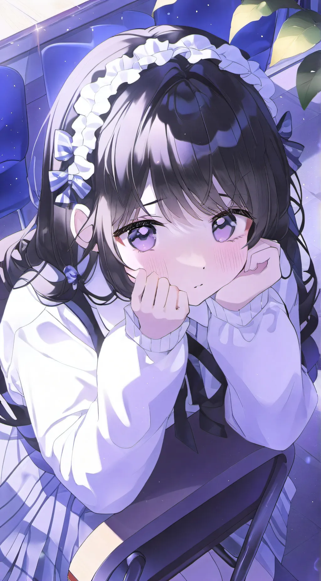 ai character: moon background