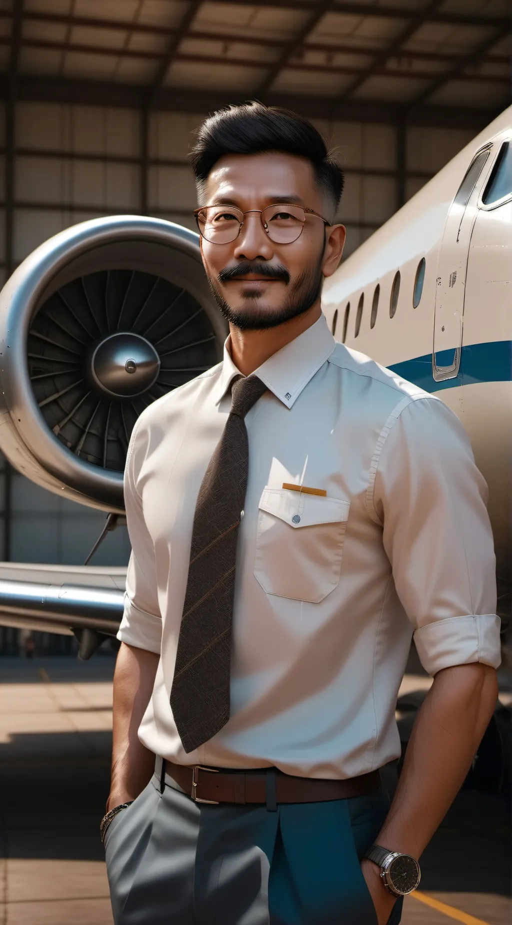 ai character: Fly the plane. background