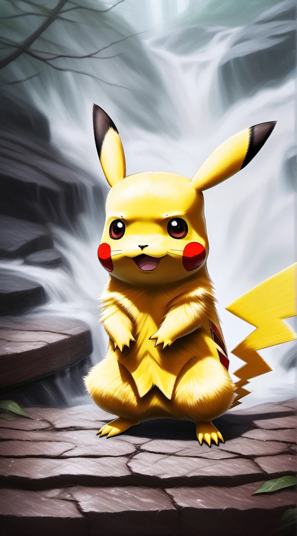 ai character: Ash gary and goh  background