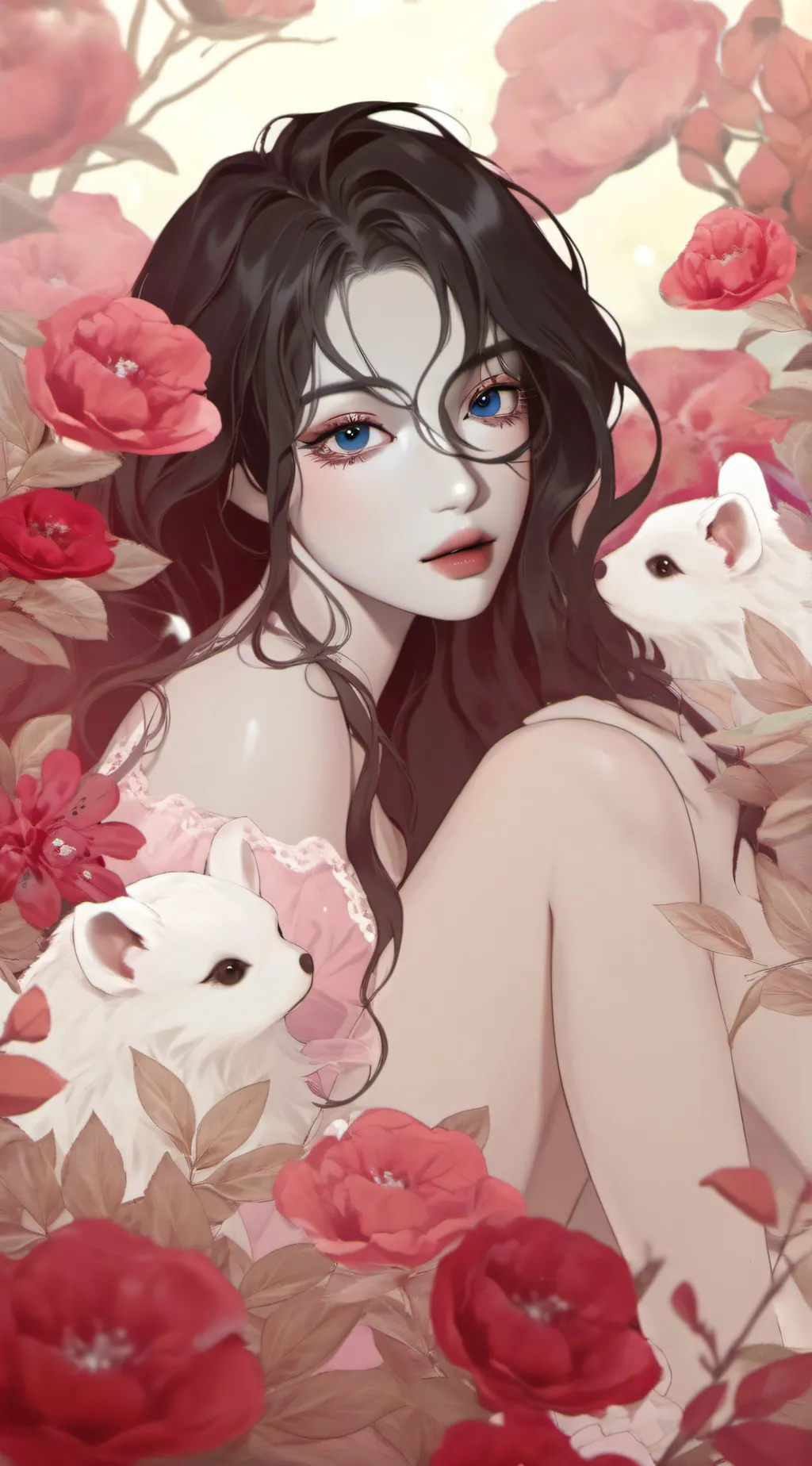 ai character: İnsan kedi Mira background